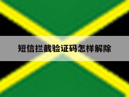 短信拦截验证码怎样解除
