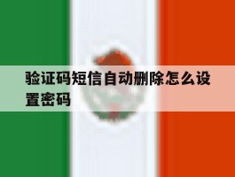 验证码短信自动删除怎么设置密码