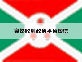 突然收到政务平台短信