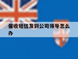 催收短信发到公司领导怎么办