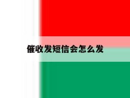 催收发短信会怎么发