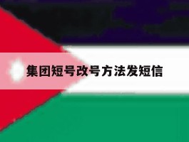 集团短号改号方法发短信