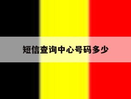 短信查询中心号码多少