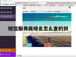 短信服务商排名怎么查的到