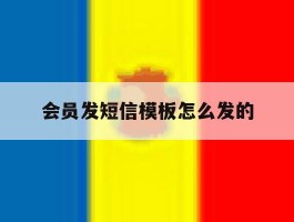 会员发短信模板怎么发的