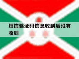 短信验证码信息收到后没有收到
