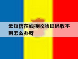 云短信在线接收验证码收不到怎么办呀