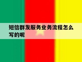 短信群发服务业务流程怎么写的呢